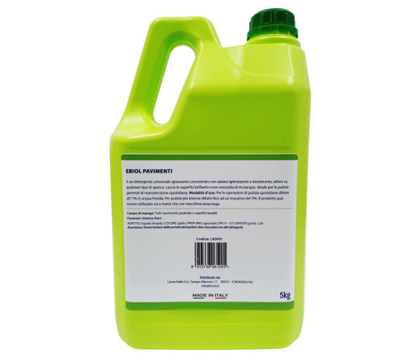 Detergente pavimenti Ebiol Tanica 5 kg - agrumi - Livrex - LX0101