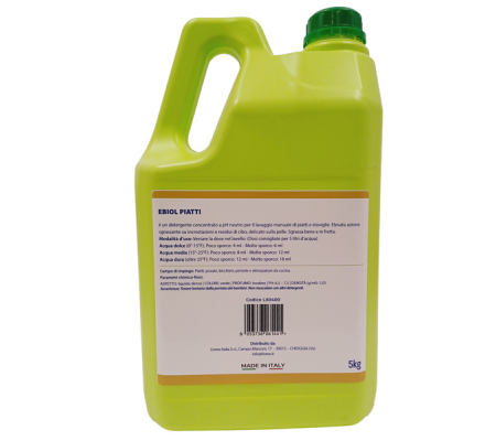 Detersivo piatti Ebiol Tanica 5 kg - inodore - Livrex - LX0400