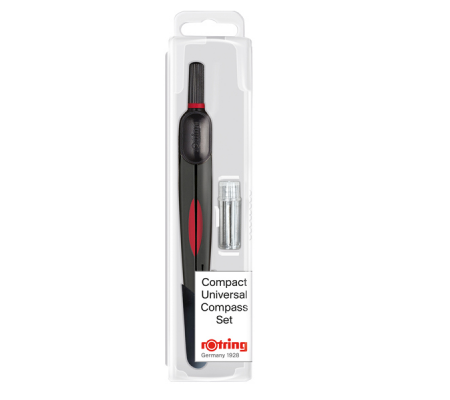 Compasso universale compatto - Ø max cerchio 320 mm - Rotring - S0676530 - 3501170676530 - DMwebShop