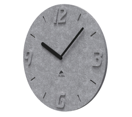 Orologio da parete effetto 3D - raggio 55 cm - PET - grigio - Alba - HORPET G