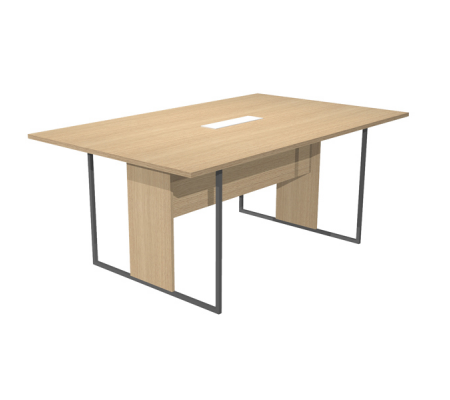 Tavolo riunione Essence - 180 x 110 cm - Rovere - Gamba antracite - DMwebShop