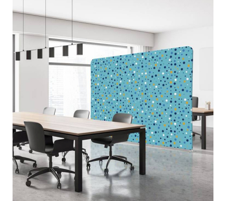 Divisorio in tessuto Wall Decor - 200 x H 150 cm - azzurro-bolle - DMwebShop - 1