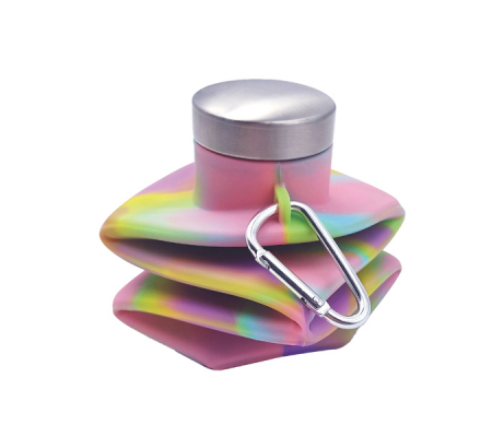 Borraccia Foldy One Color - pieghevole - 700 ml - silicone - colori assortiti - Blasetti - 8490