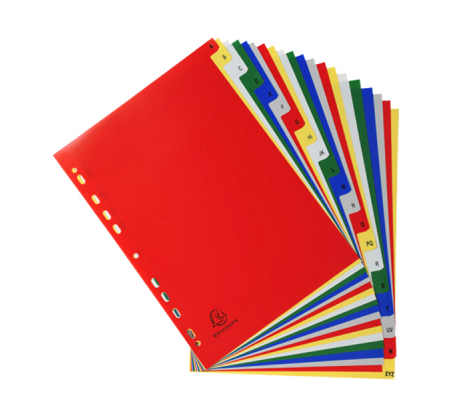 Separatore alfabetico A-Z - PPL - A4 - colori assortiti - Exacompta - DMwebShop - 2