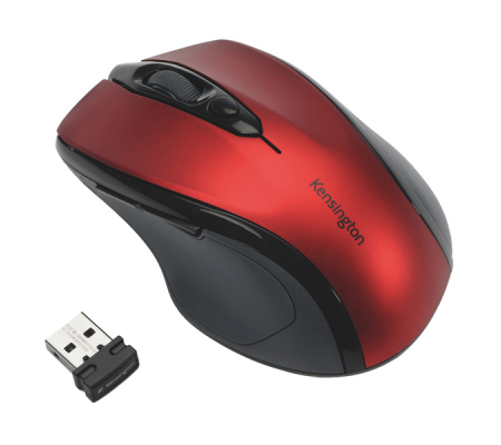 Mouse Pro Fit di medie dimensioni - wireless - rosso rubino - Kensington - K72422WW - 085896724223 - DMwebShop