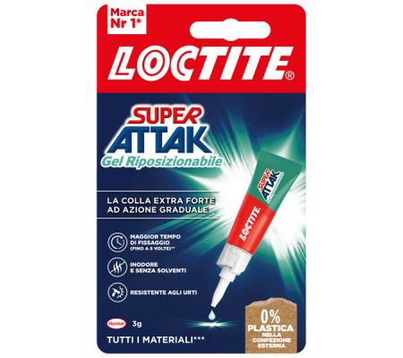 Super Attak Gel Riposizionabile - 3 gr - trasparente - Loctite - 2972228 - 8004630931675 - DMwebShop