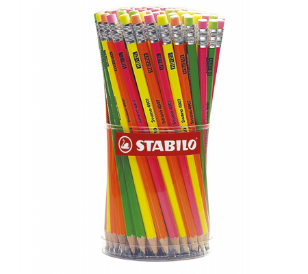 Matita Swano Fluo - grafite - HB - colori assortiti - barattolo 96 pezzi - Stabilo - IT4907-96 - IT4907/96 - 4006381100632 - DMwebShop