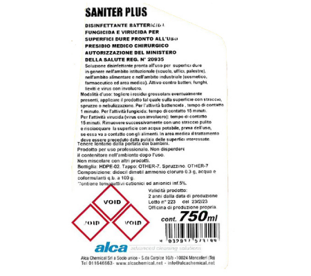 Sgrassante Saniter Plus - 750 ml - Alca - ALC1206 - 8032937573199 - DMwebShop - 1