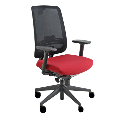 Poltrona semidirezionale Absolute ASN - con braccioli regolabili - rosso - Unisit - ASN/BRF/IR - DMwebShop