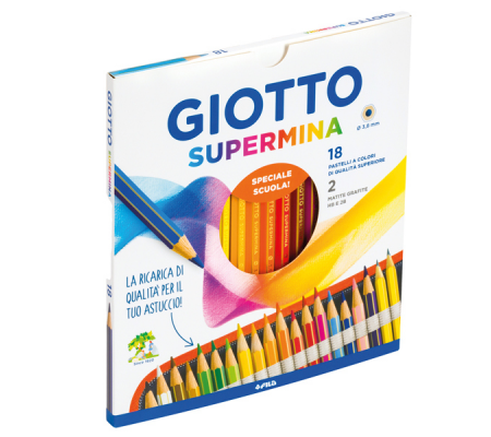 Espositore 15 astucci Supermina + 14 astucci Turbo Color - Giotto - F938300