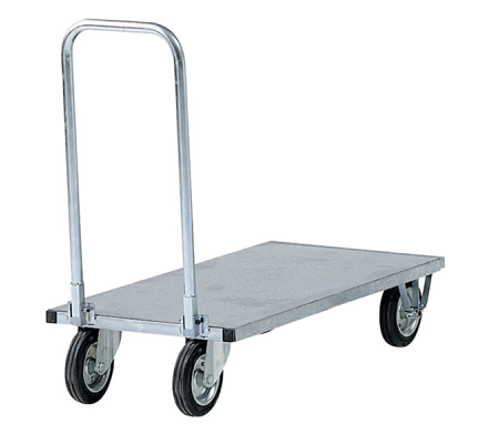 Carrello da lavoro - con manici pieghevoli e pianale - 250 kg - zincato - Tecnotelai - C034Z - DMwebShop