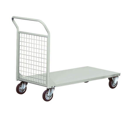 Carrello da lavoro - 1 sponda rete - 300 kg - grigio - Tecnotelai - C075G - DMwebShop