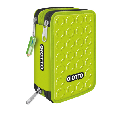 Astuccio 3 zip collezione Stilnovo - 19,5 x 7,5 x 12,9 cm - PL- colori neon assortiti - Giotto - F953800