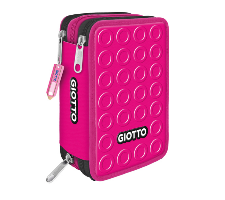 Astuccio 3 zip collezione Stilnovo - 19,5 x 7,5 x 12,9 cm - PL- colori neon assortiti - Giotto - F953800