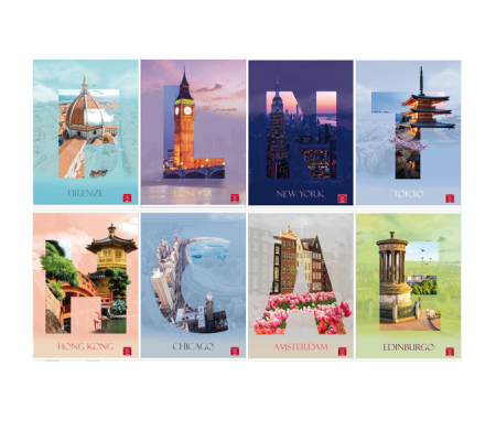 Maxiquaderno Dream Cities - A4 - 5 mm - con margine - 42 fogli - 80 gr - Pigna - 02330140Q - 8005235154032 - DMwebShop