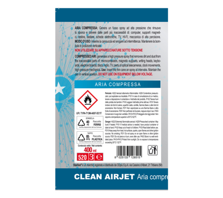 Aria Compressa Clean AirJet con cannuccia - 400 ml - Starline - A0206 - 8025133128515 - DMwebShop - 1