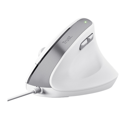Mouse ergonomico Bayo II - con filo - bianco - Trust - 25397 - 8713439253979 - DMwebShop