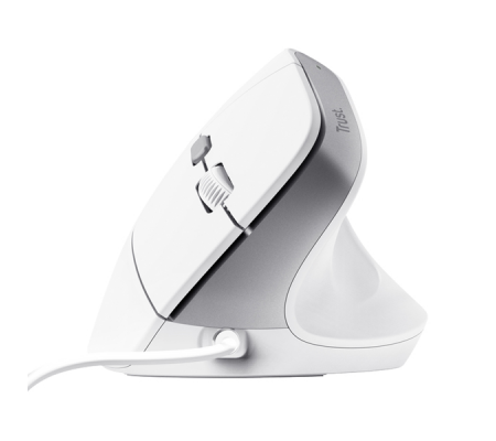 Mouse ergonomico Bayo II - con filo - bianco - Trust - 25397 - 8713439253979 - DMwebShop - 1