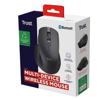 Mouse wireless multi-dispositivo Ozaa+ - nero - Trust - 24820 - 8713439248203 - DMwebShop - 4