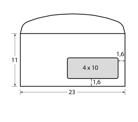 Busta Super Bristol 80 - con finestra - gommato - 110 x 230 mm - 80 gr - 8007758001329 - DMwebShop