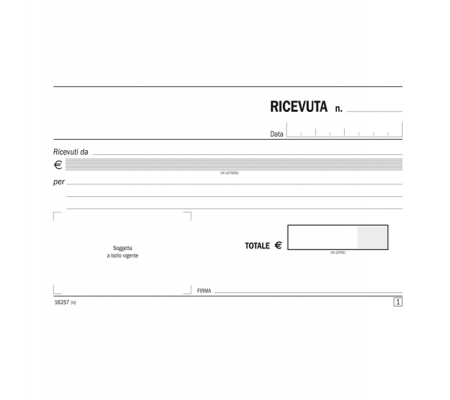 Blocco ricevute generiche - 50-50 copie autoricalcanti - 10 x 16,8 cm - 8008842585145 - DMwebShop - 1