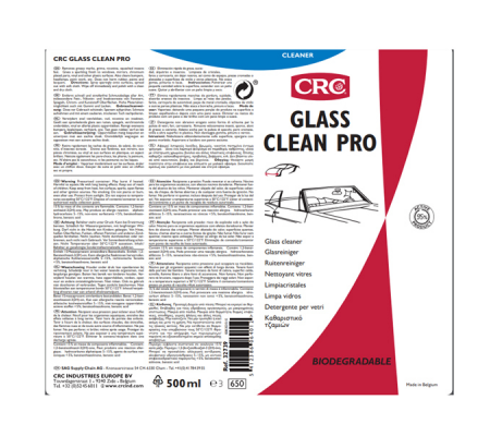 Glass Clean Pro per lavacristalli - 500 ml - Crc - C7602 - 5412386064012 - DMwebShop - 1