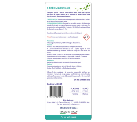 Disincrostante bagno Ebiol - trigger 750 ml - Livrex - LX0208 - 8053736061243 - DMwebShop - 2