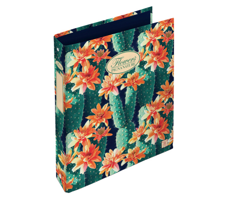 Raccoglitore Nature Flowers - A4 - 27 x 32 cm - 4 anelli - dorso 4 cm - Pigna - 005479630 - 8005235185630 - DMwebShop - 2