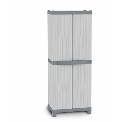 Armadio Domino Wave - Base 3700 UW - 2 ante -70 x 43,8 x 181,8 cm - PPL - grigio - Terry - 1002565 - 8005646025655 - DMwebShop - 1