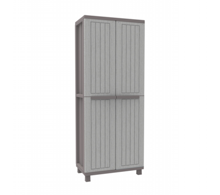 Armadio JWood 368 - 2 ante - 68 x 37,5 x 170 cm- PPL - effetto legno - grigio tortora - Terry - 1002716 - 8005646027161 - DMwebShop - 1