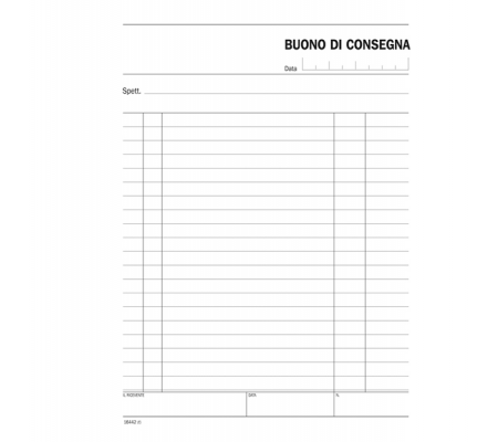 Blocco buoni consegna - 148 x 215 mm - 100 fogli - Data Ufficio - DU164420000 - DMwebShop - 1