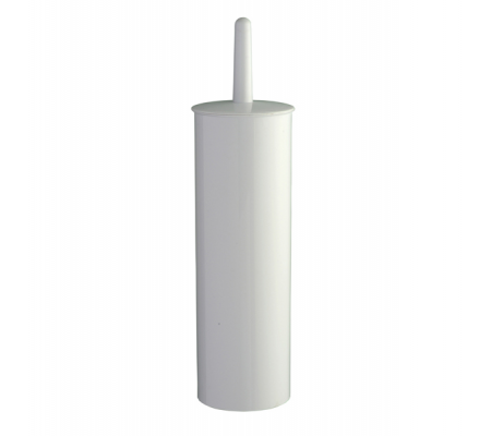 Portascopino Basica - da terra - ABS - Ø 10,3 cm - altezza 39,5 cm - bianco - Medial International - 104100 - 8033433774608 - DMwebShop