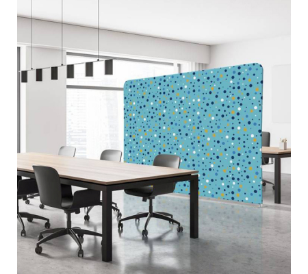 Divisorio in tessuto Wall Decor - 200 x H 150 cm - azzurro-bolle - Studio T - 1110133 - DMwebShop - 1