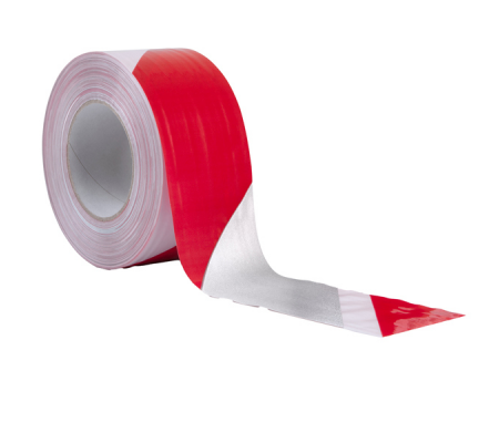 Nastro segnaletico Signal - 70 mm x 100 mt - bianco-rosso riflettente - Geko - 205/11 - 8014846706028 - DMwebShop - 1