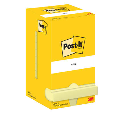 Blocco foglietti - 654 - giallo Canary - 76 x 76 mm - 100 fogli - Post-it - 7100290160 - 3134375014021 - DMwebShop - 1