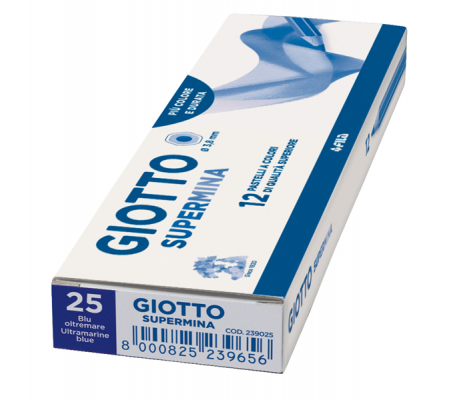 Pastello Supermina - mina 3,8 mm - blu oltremare 25 - conf. 12 pezzi - Giotto - 23902500 - 8000825239250 - DMwebShop - 1