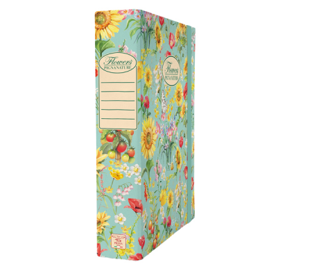 Cartella progetti Nature Flowers - 26 x 34 cm - dorso 7 cm - con elastico - Pigna - 0089255D7 - 8014819353297 - DMwebShop - 2