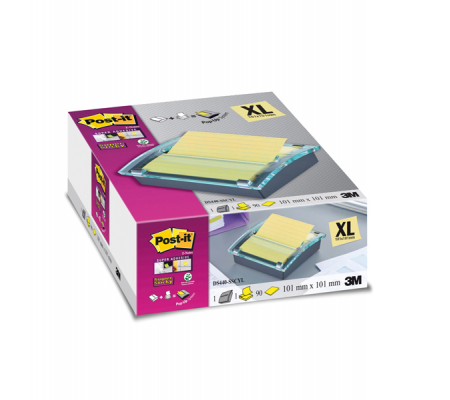 Dispenser Post it Super Sticky - giallo Canary - a righe - 101 x 101 mm - 90 fogli - Post-it - 7100067448 - 4891203055548 - DMwebShop - 1