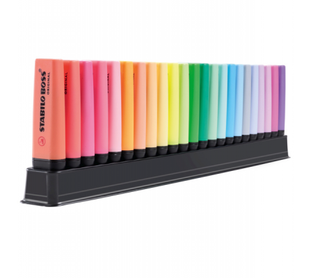 Evidenziatori Boss Original - colori assortiti fluo + pastel - deskset 23 pezzi - Stabilo - 7023-01-5-20 - 4006381577847 - DMwebShop - 1