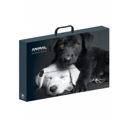 Valigetta polionda Animal Friends - 28 x 38 cm - dorso 5 cm - fantasie assortite - Ri.plast - 6428385200BW - 8011791043123 - DMwebShop - 8