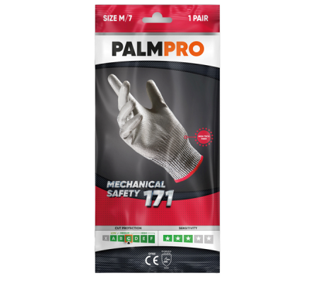 Guanti mechanical Safety Palmpro 171 - taglia L - grigio - Icoguanti - DYNX171/L(8) - 8005830008075 - DMwebShop - 1