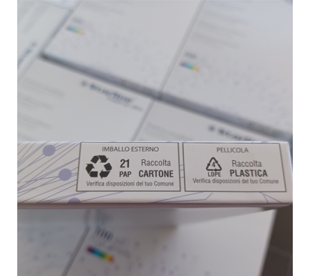 Etichetta adesiva - permanente - in carta - 42 x 16,9 mm - 85 etichette per foglio - bianco - conf. 100 fogli A4 - Starline - X210ODC538 - 8025133024398 - DMwebShop - 1