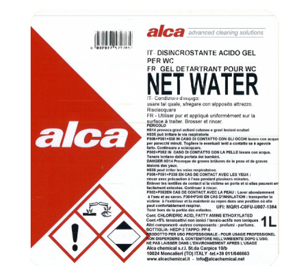 Detergente acido Net Water - tanica da 5 lt - Alca - ALC637 - 8032937572789 - DMwebShop - 1