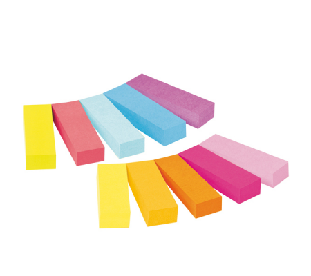 Segnapagina in carta - 12,7 x 44 mm - 10 colori assortiti - conf. 500 pezzi - Post-it - 7100234524 - 051141380469 - DMwebShop - 1