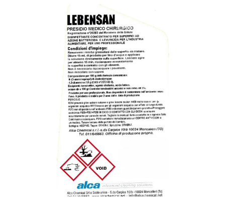 Disinfettante Lebensan - tanica 5 lt - Alca - ALC1065 - 8032937571539 - DMwebShop - 1