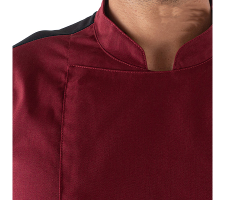 Giacca cuoco Thiago - da uomo - manica corta - taglia XL - bordeaux - Giblor's - Q8GX0103-U35-XL - 8058045587484 - DMwebShop - 2