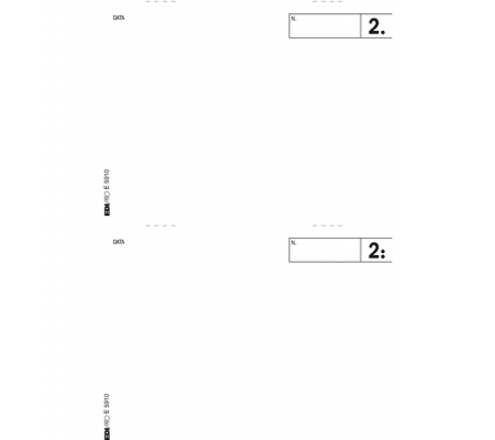 Blocco comande a 2 tagliandi - 25-25 fogli autoricalcanti - 17 x 9,9 cm - conf. 20 pezzi - Edipro - E5910 - 8023328591007 - DMwebShop - 2