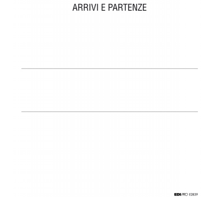 Registro arrivi-partenze - 31 x 24,5 cm - 46 pagine - conf. 2 pezzi - Edipro - E2839 - 8023328283902 - DMwebShop - 1