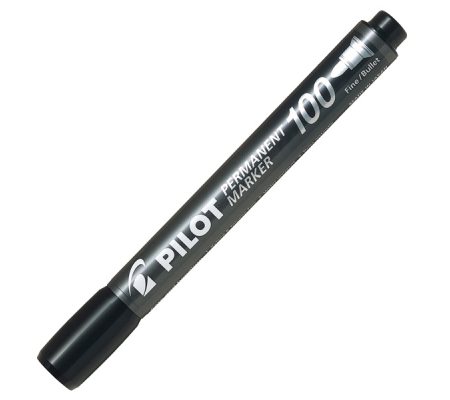 Marcatore permanente Markers 100 - punta tonda - 4,5 mm - nero - conf. 12 pezzi - Pilot - 002705 - 4902505511097 - DMwebShop - 1