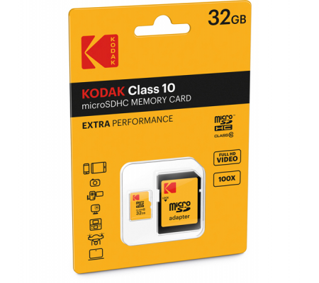 Micro SDHC Class 10 Extra - 32 Gb - Kodak - EKMSDM32GHC10CK - 3126170158352 - DMwebShop - 1